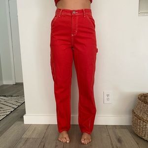 Red BDG carpenter pants